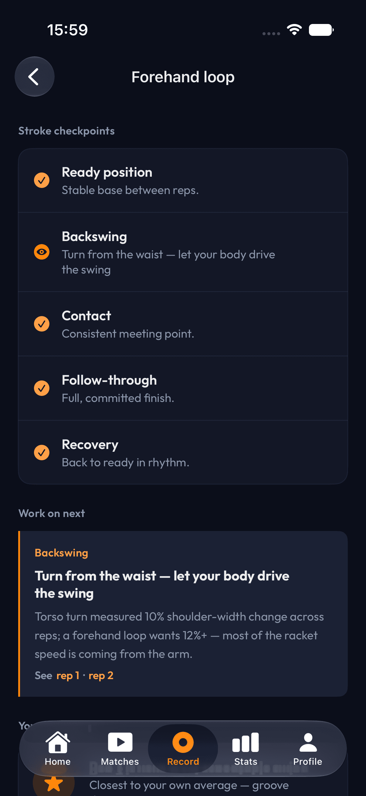 PaddleIQ stroke coaching checkpoints